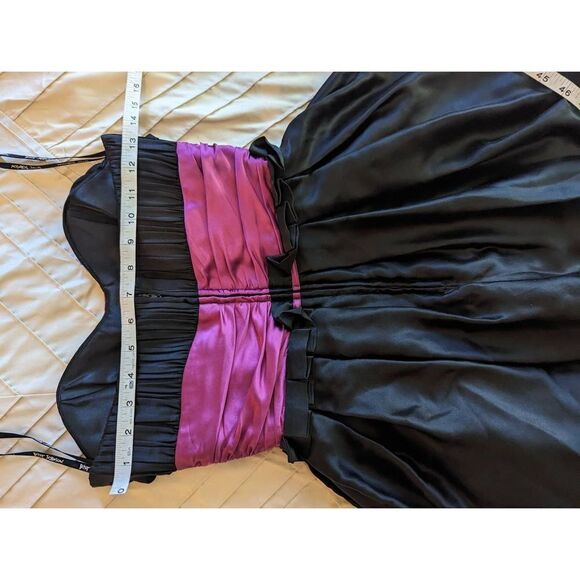 Betsey Johnson vintage silk strapless full skirted mini dress sz 4 euc - Picture 7 of 7